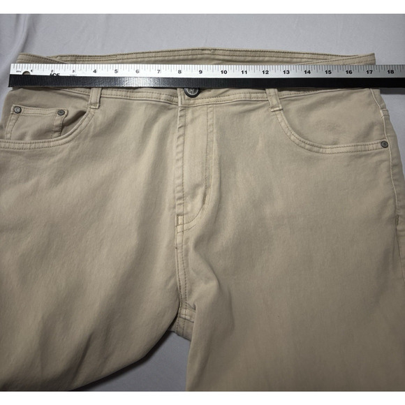 Flirt Women's 38 Beige Capri Denim Jeans Basic Essential Travel Neutral Stretch - Picture 6 of 8